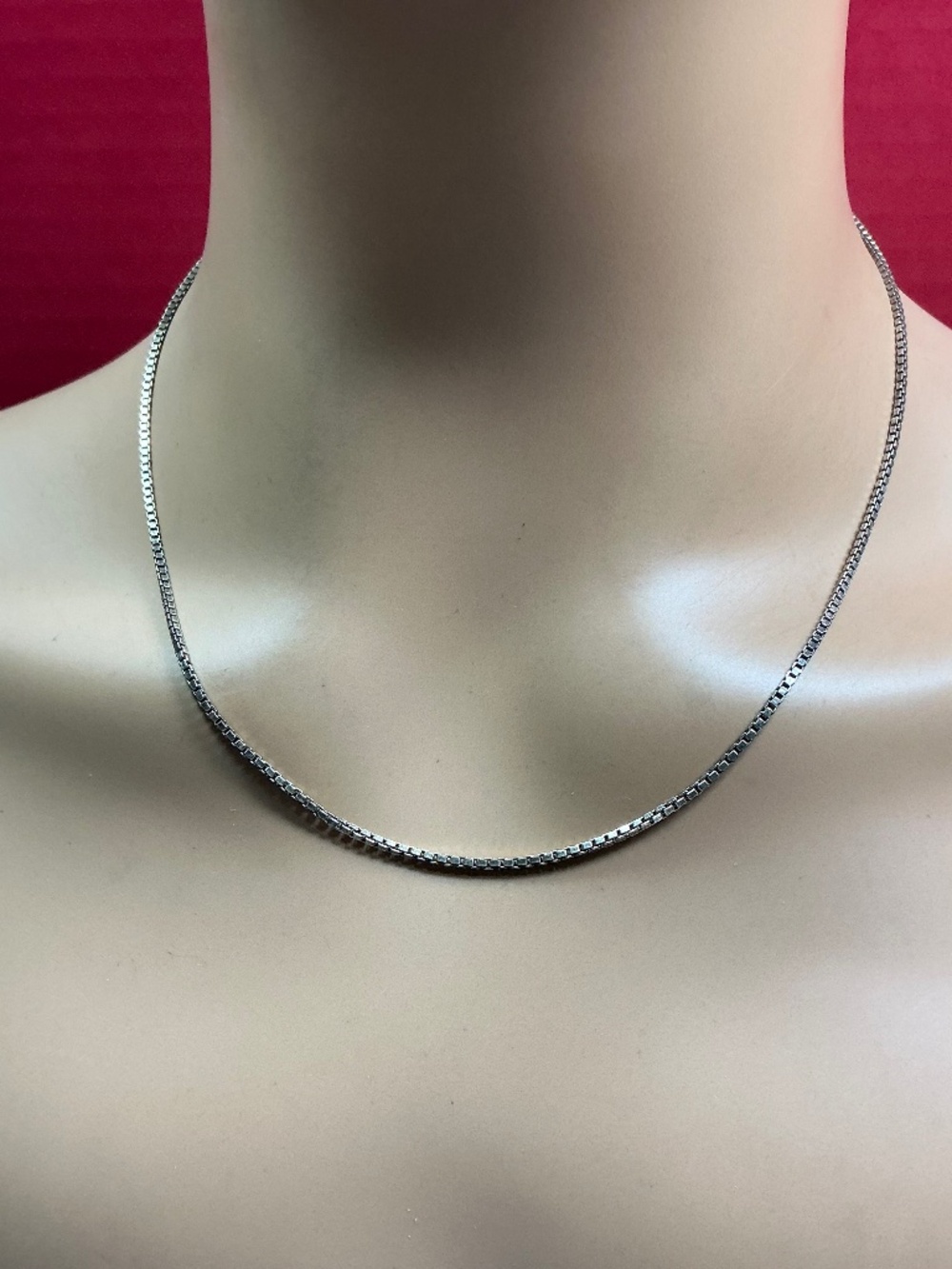 Sterling Silver Heavier Italian Chain / Necklace. 18.5 inches long